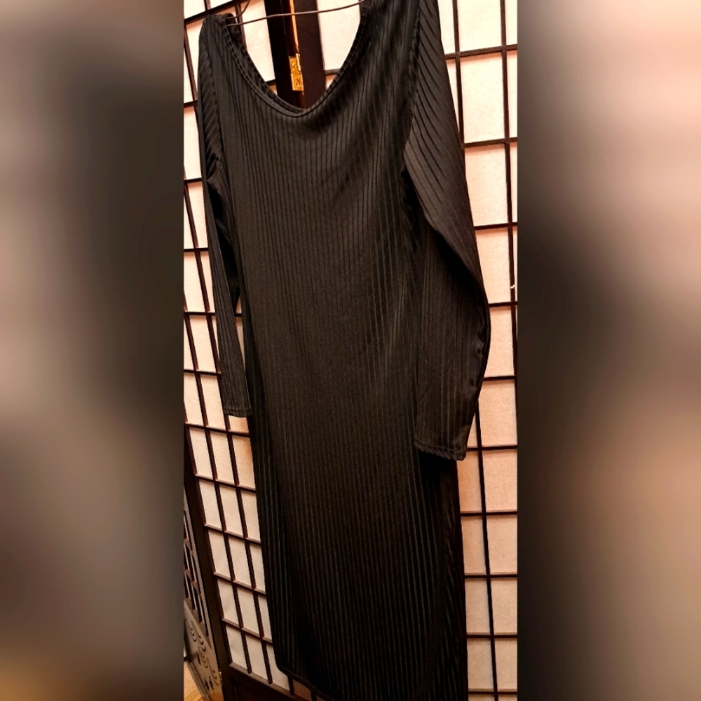 ☆ Black ⚫️❤️Ribbed 😍BodyCon Dress 👗 - Picture 2 of 5